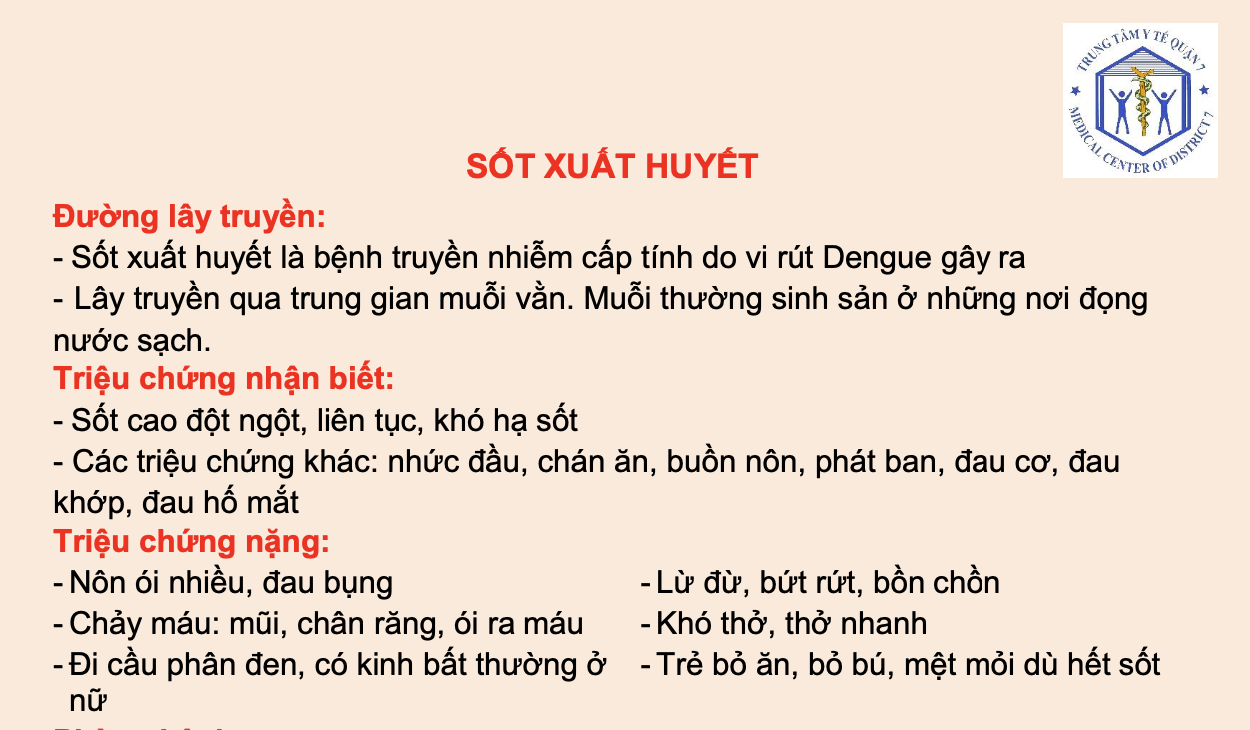 Sốt Xuất Huyết